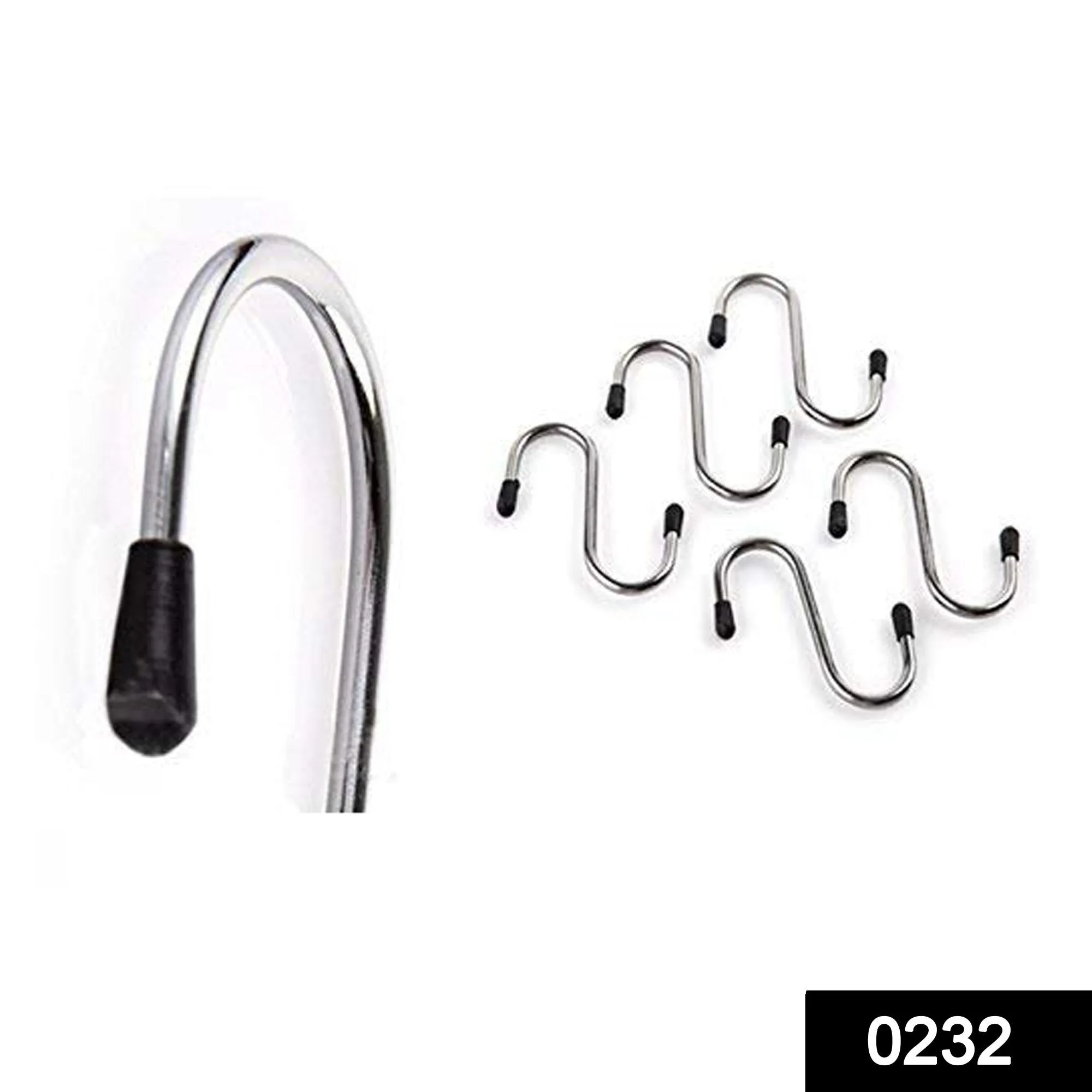 0232 Heavy Duty S-Shaped Stainless Steel Hanging Hooks - 5 pcs
