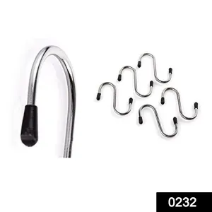 0232 Heavy Duty S-Shaped Stainless Steel Hanging Hooks - 5 pcs