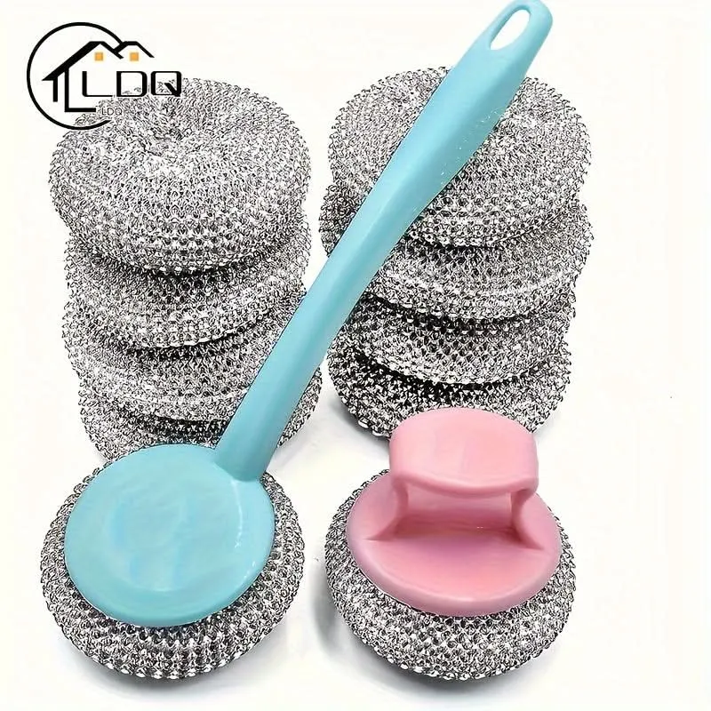 10-Pack Stainless Steel Wool Scrubbers Set