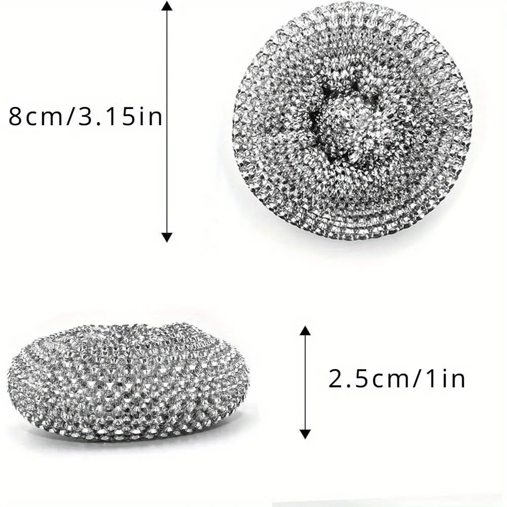 10-Pack Stainless Steel Wool Scrubbers Set