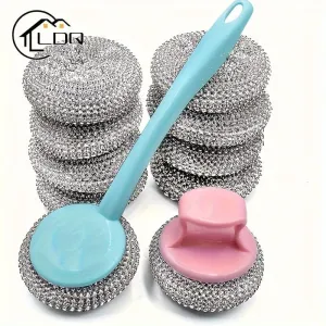 10-Pack Stainless Steel Wool Scrubbers Set