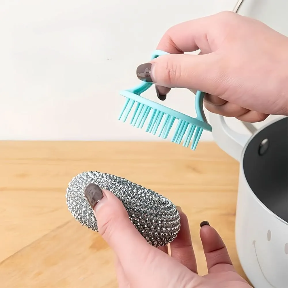 10-Pack Stainless Steel Wool Scrubbers Set