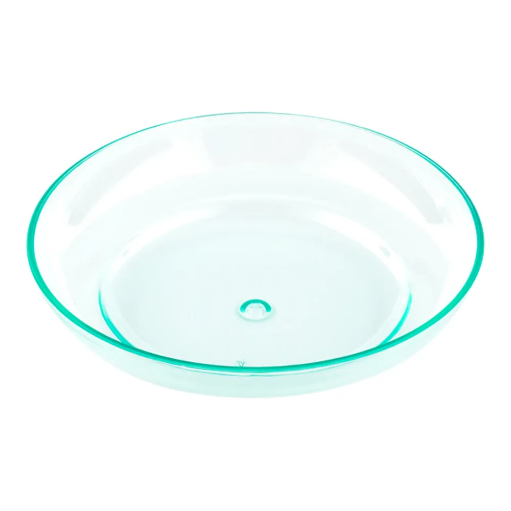 100 Round Seagreen 3.25" Plastic Mini Rotondo Plates and 100 Silver Plastic 4" Mini Forks