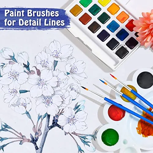 100Pcs Paint Brushes Bulk Small, Anezus Paint Brushes for Kids Fine Paint Brushes Set Detail Paint Brushes for Classroom Model Canvas Face Nail Art
