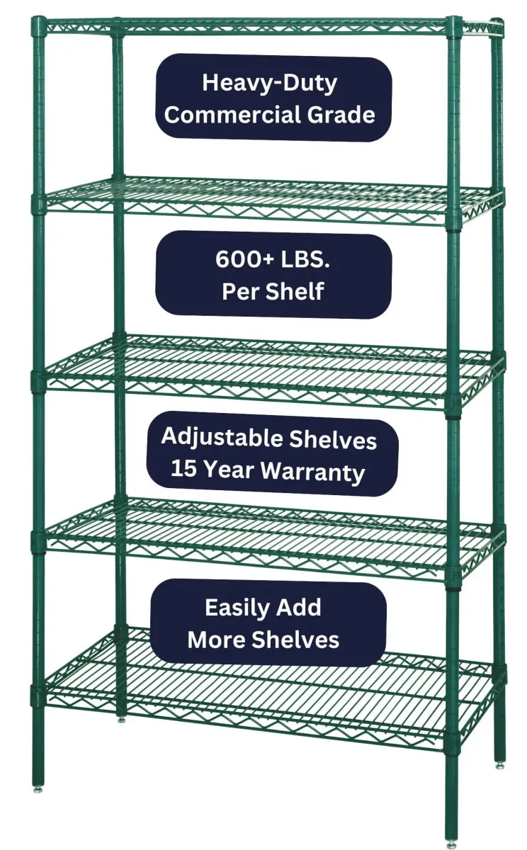 14" x 24" Epoxy Wire Shelving Unit