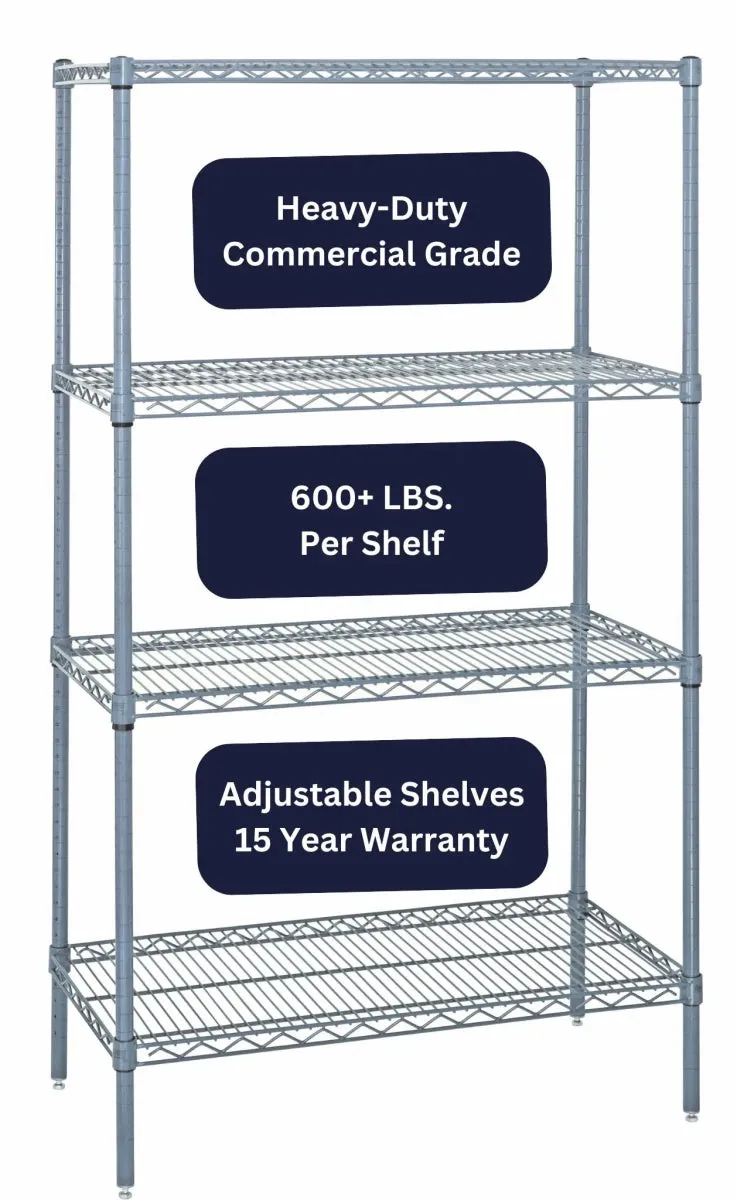 14" x 24" Epoxy Wire Shelving Unit