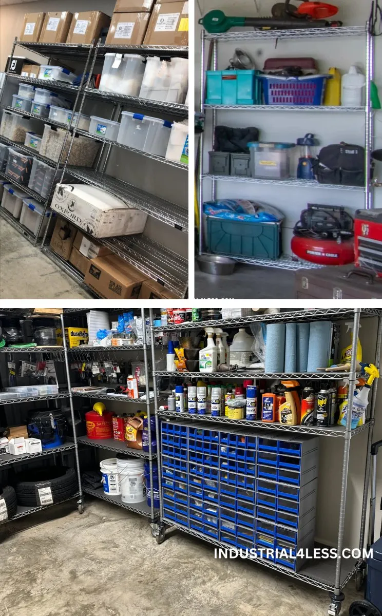 14" x 42" Epoxy Wire Shelving Unit