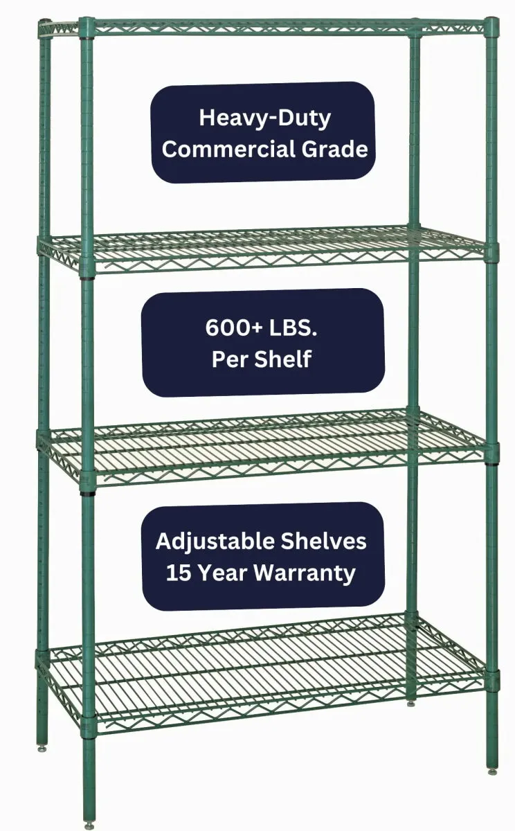 14" x 42" Epoxy Wire Shelving Unit