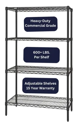 30" x 72" Epoxy Wire Shelving Unit