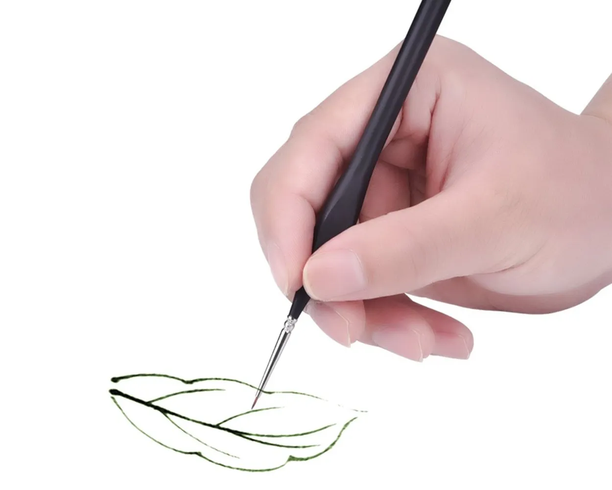 6 Pieces Detail Paint Brushes with Triangular Handle