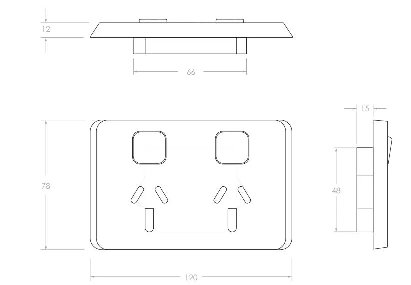 ADP Mirrored Cabinet Power Point