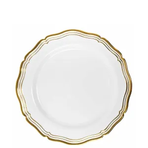 Aristocrat Collections Salad Plate White & Gold 7.5"