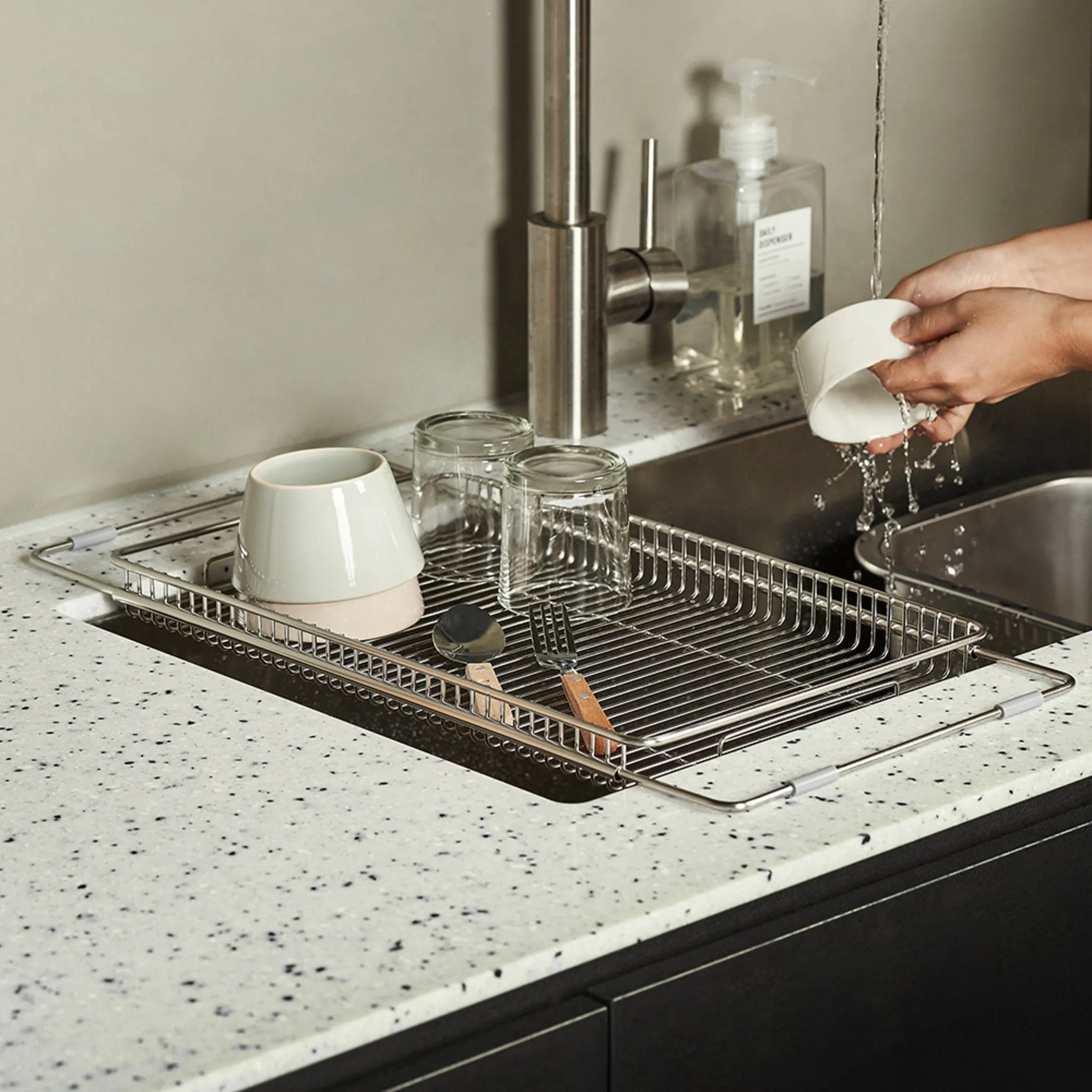 Bargainsteiger All-Stainless Wire Sink Plate - Dish Drying Rack - 🏆 #90 - Kitchen Essentials - Best of December