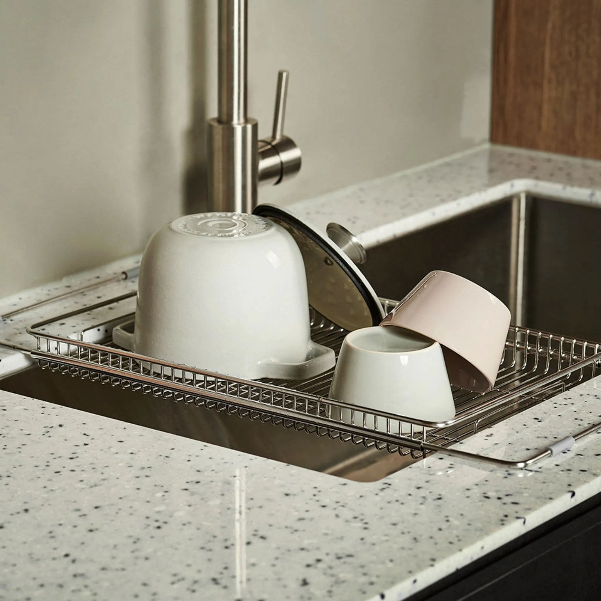 Bargainsteiger All-Stainless Wire Sink Plate - Dish Drying Rack - 🏆 #90 - Kitchen Essentials - Best of December