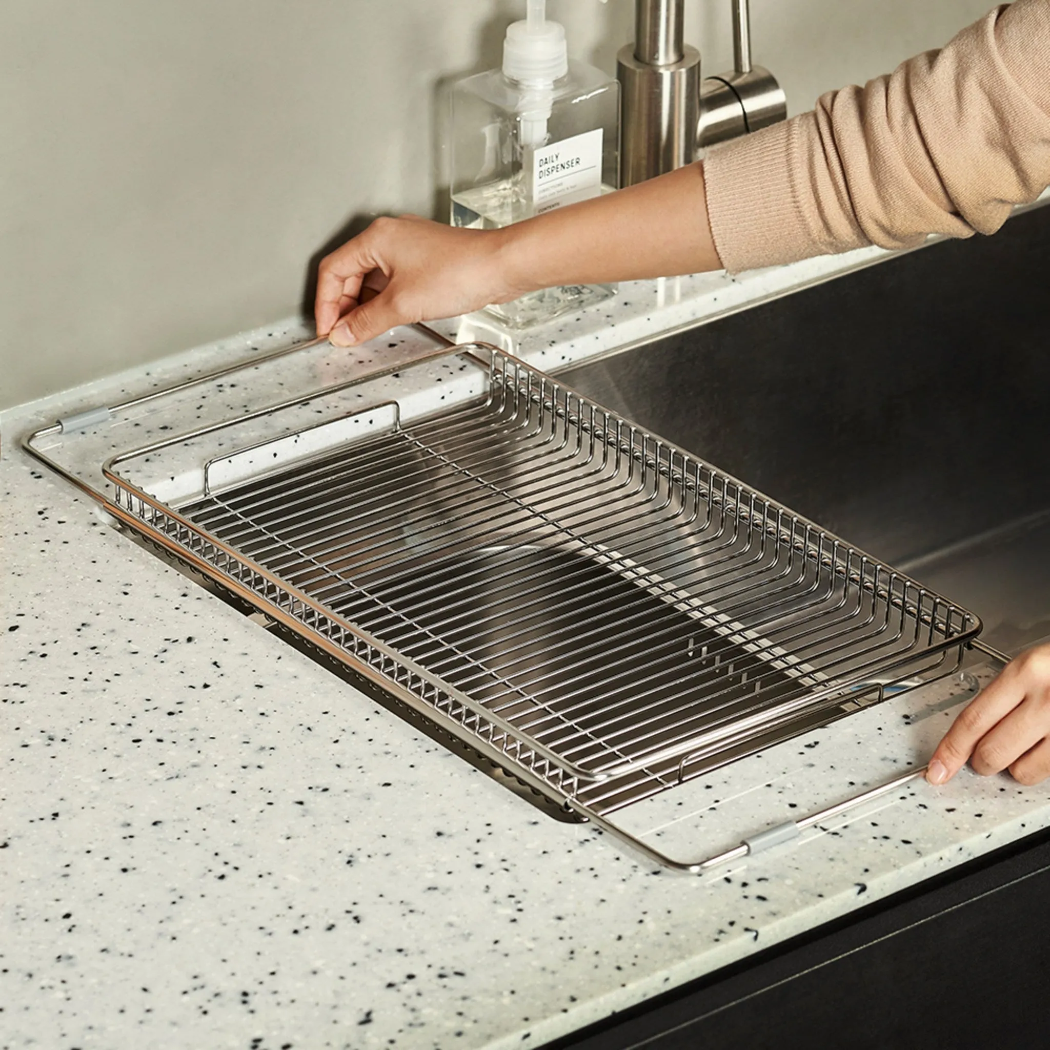 Bargainsteiger All-Stainless Wire Sink Plate - Dish Drying Rack - 🏆 #90 - Kitchen Essentials - Best of December