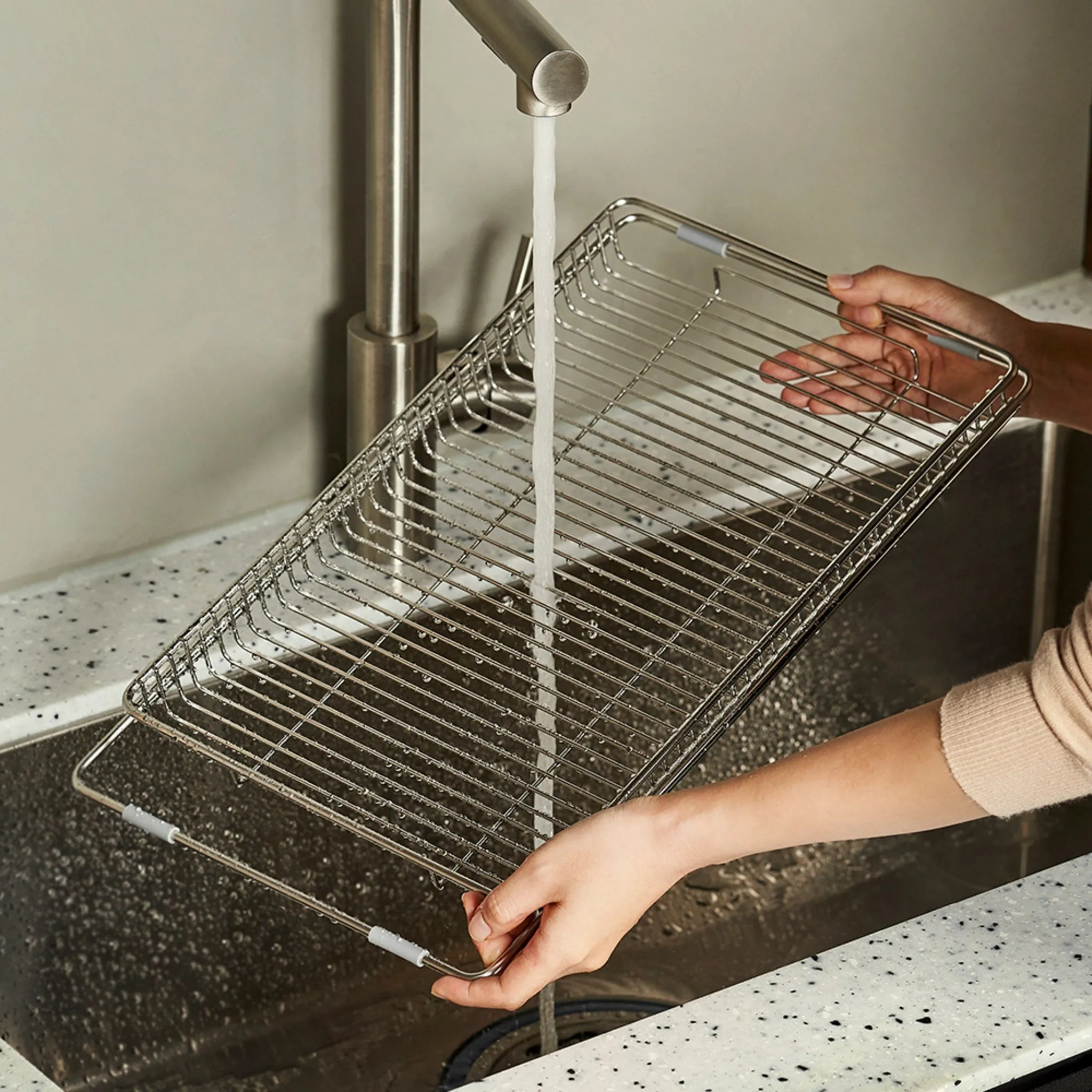 Bargainsteiger All-Stainless Wire Sink Plate - Dish Drying Rack - 🏆 #90 - Kitchen Essentials - Best of December