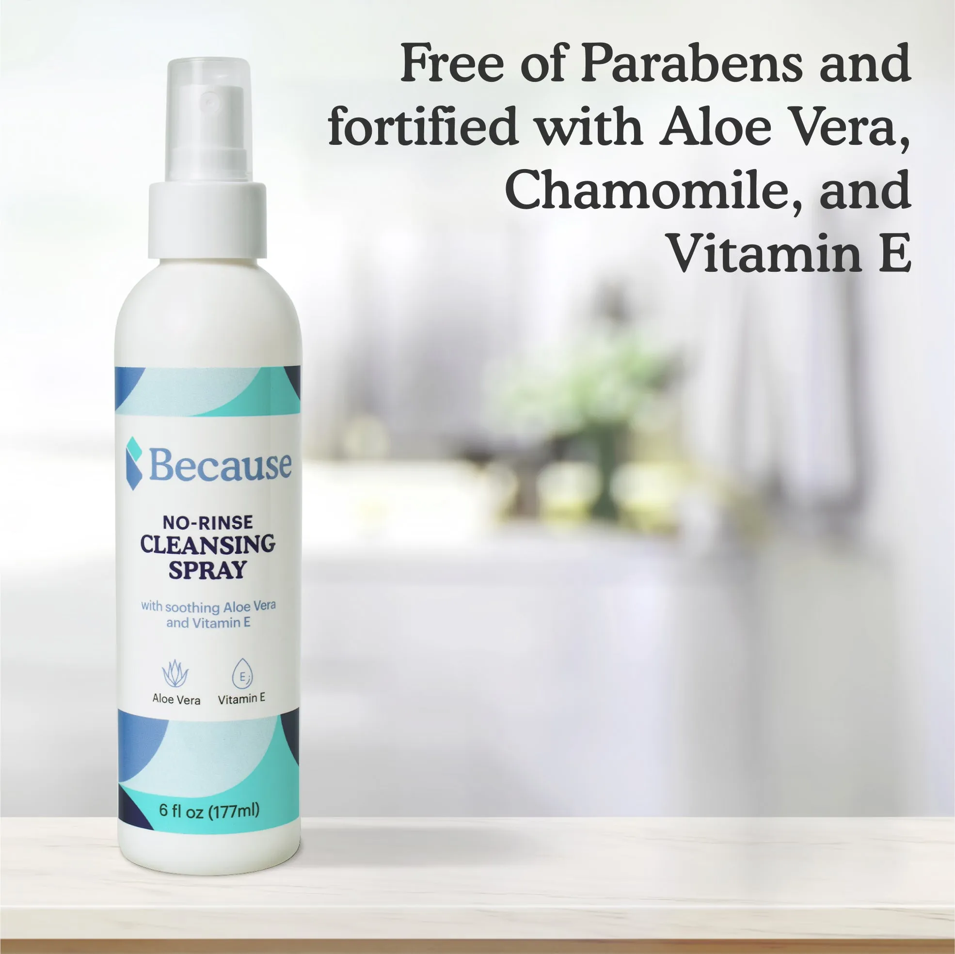 Because No-Rinse Cleansing Spray