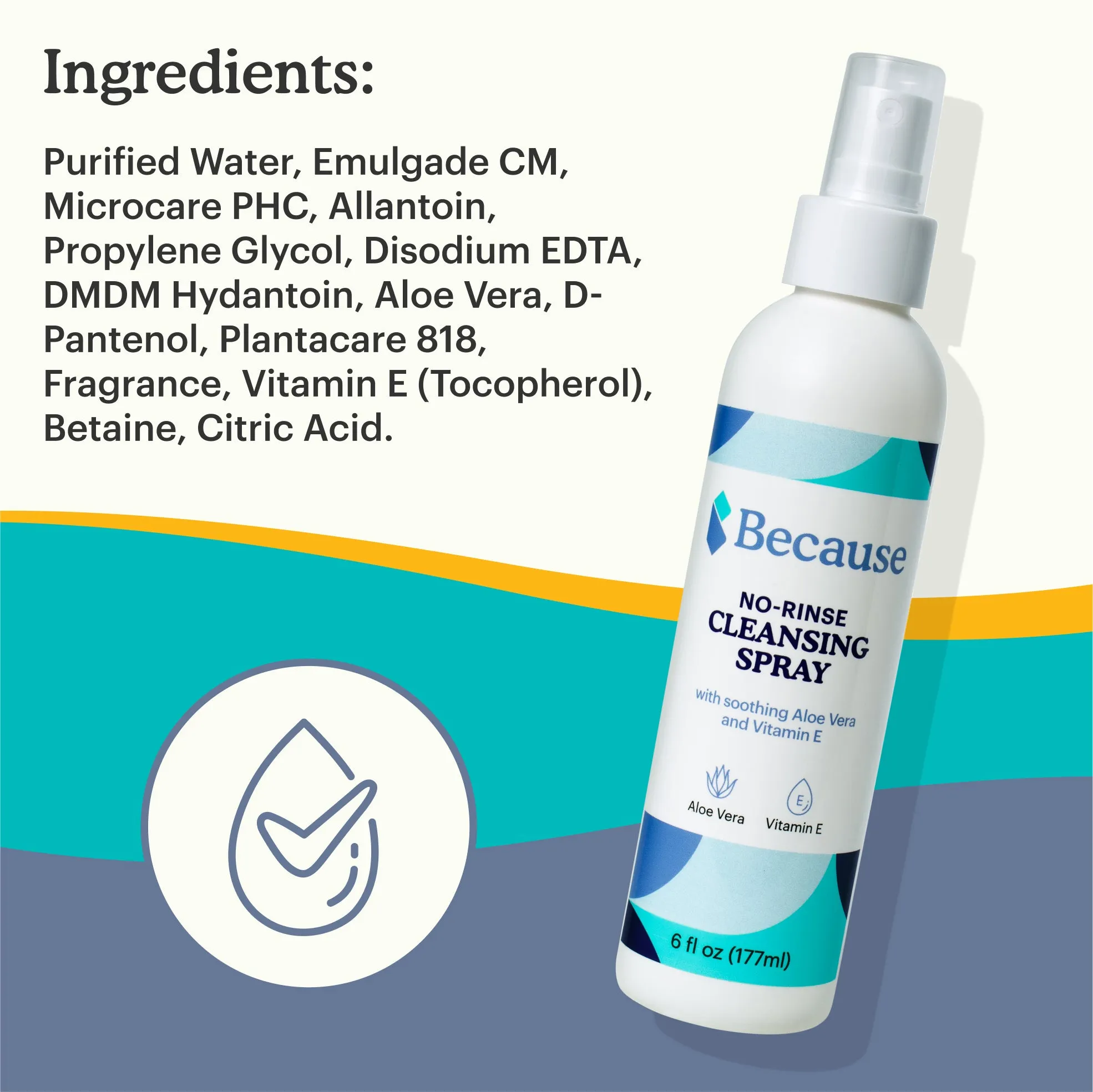 Because No-Rinse Cleansing Spray