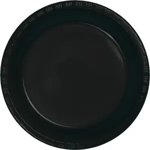 Bulk Black Velvet 6.75 inch Plastic Dessert Plates (240 per Case)