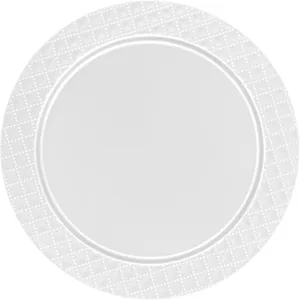 Charger Diamond Design Plates White 13" 2CT