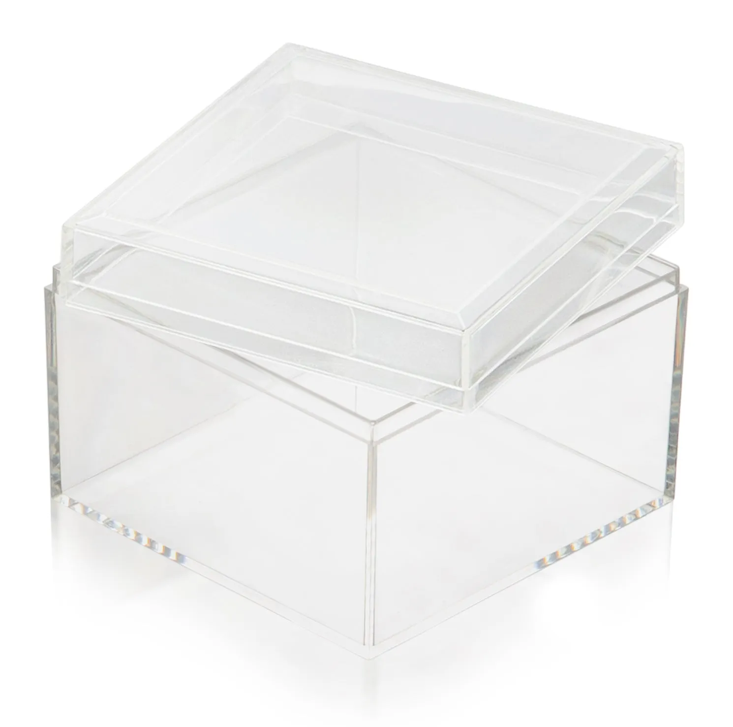 Clear Acrylic Boxes With Lid 3.15x3.15x2.375 Inches Pack Of 16 Storage Box, Gift Box And Treat Box. Lucite Cube Display Boxes With Lid