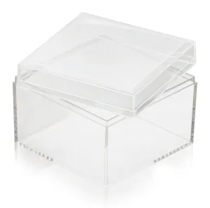 Clear Acrylic Boxes With Lid 3.15x3.15x2.375 Inches Pack Of 16 Storage Box, Gift Box And Treat Box. Lucite Cube Display Boxes With Lid