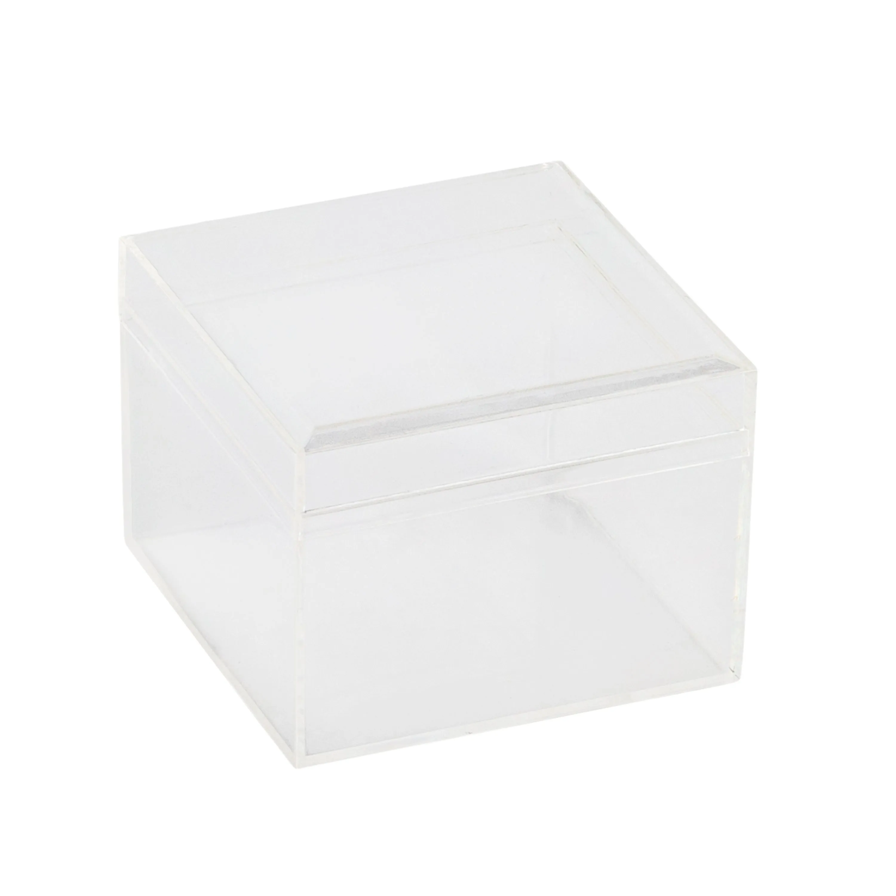 Clear Acrylic Boxes With Lid 3.15x3.15x2.375 Inches Pack Of 16 Storage Box, Gift Box And Treat Box. Lucite Cube Display Boxes With Lid