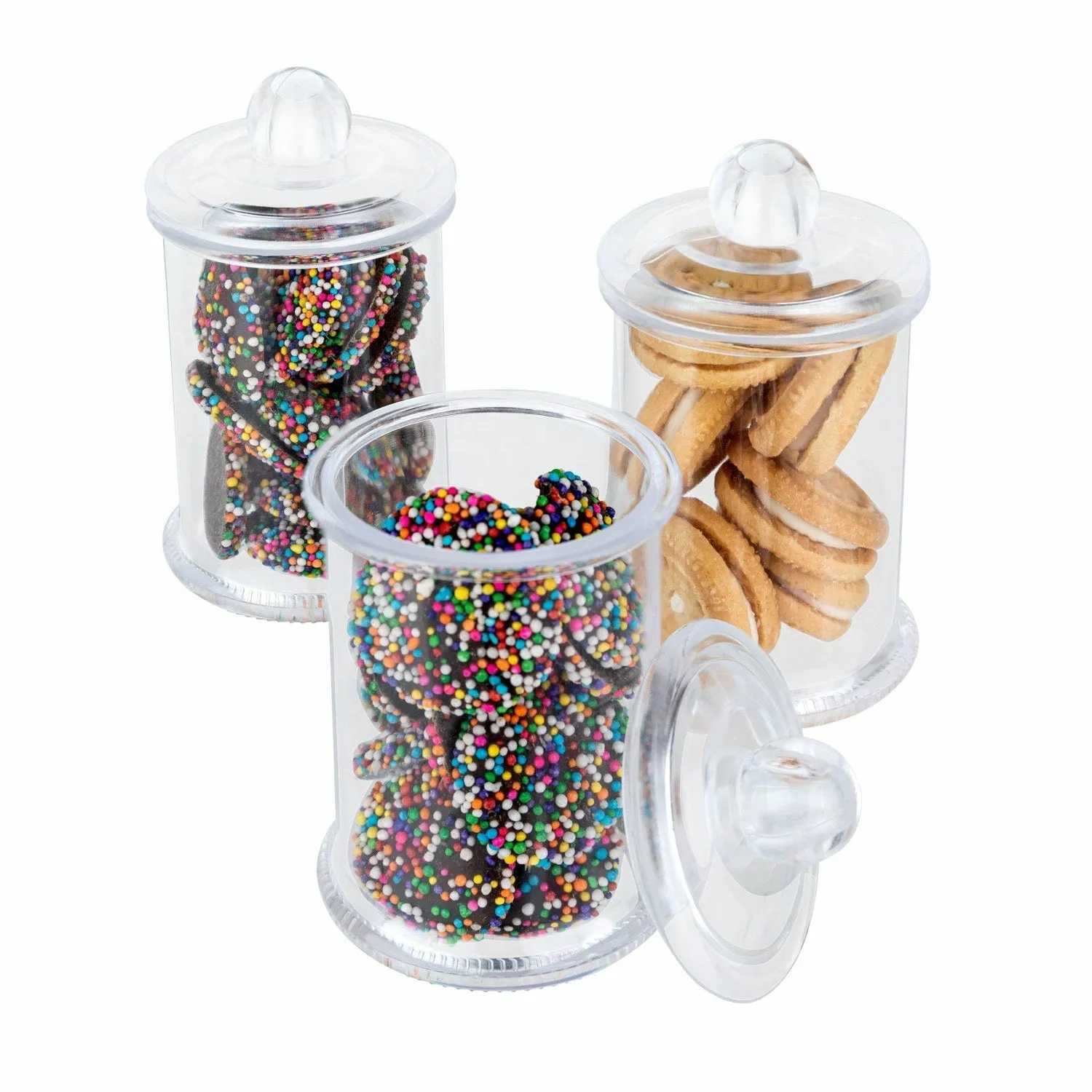 Cookie Jar Shaped Acrylic Candy Boxes 12 Pack 4.1"x2.5"