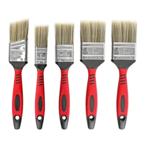 DEKTON 5PC Pro Paint Brush Sure Grip Handle Pure Bristle