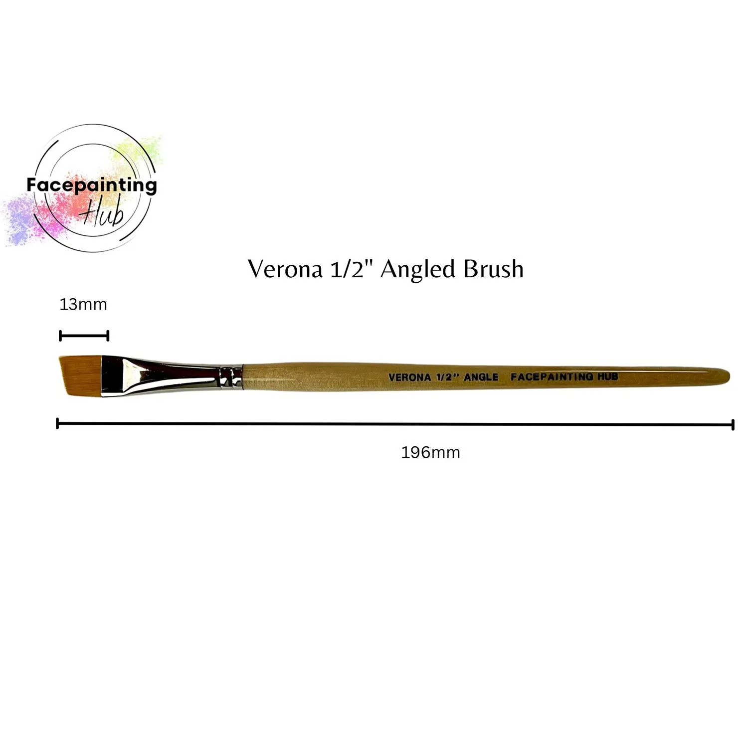 Facepainting Hub Angle Brush Brush- Verona (1/2")