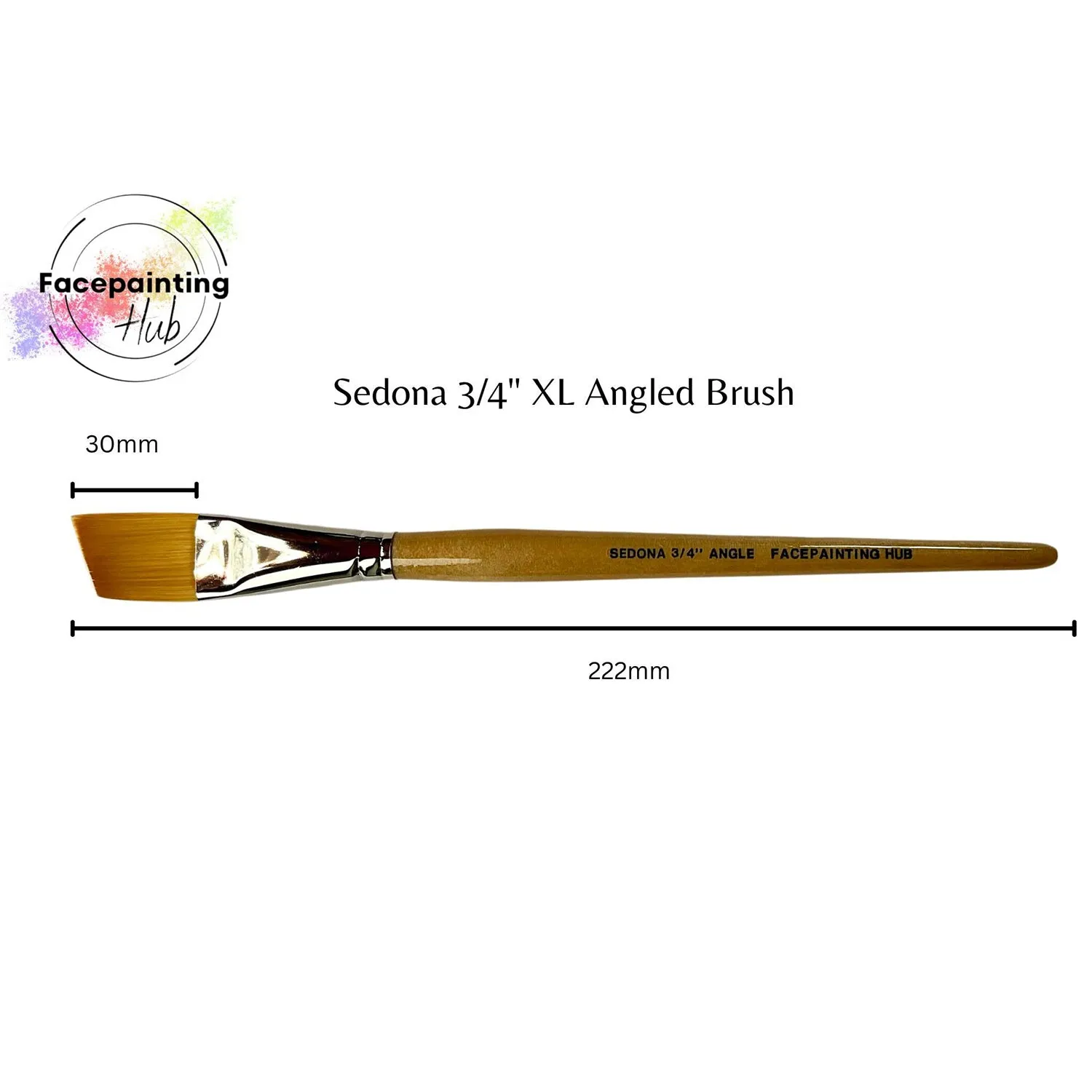 Facepainting Hub Angle Brush - Sedona XL  (3/4")