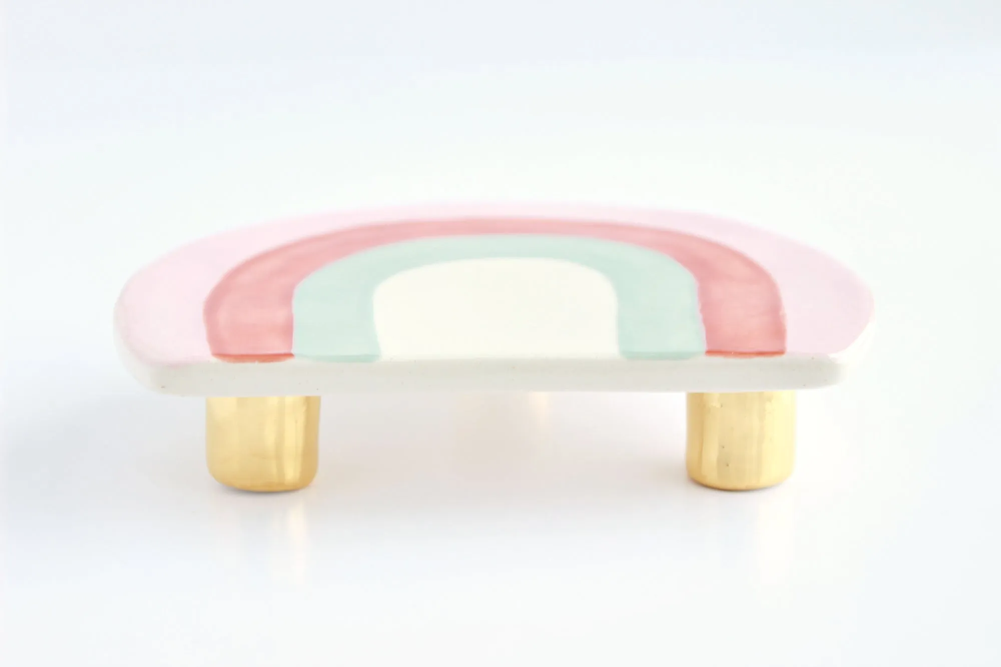 Gold Footed Rainbow Trinket Stand