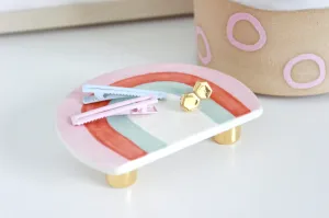 Gold Footed Rainbow Trinket Stand