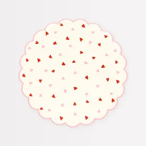Heart Pattern Side Plates (x 8)