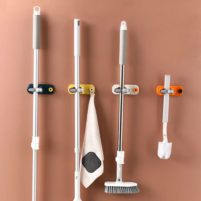 Household Non-Punch Mop Holder Bathroom Wall Hanging Mop Hook