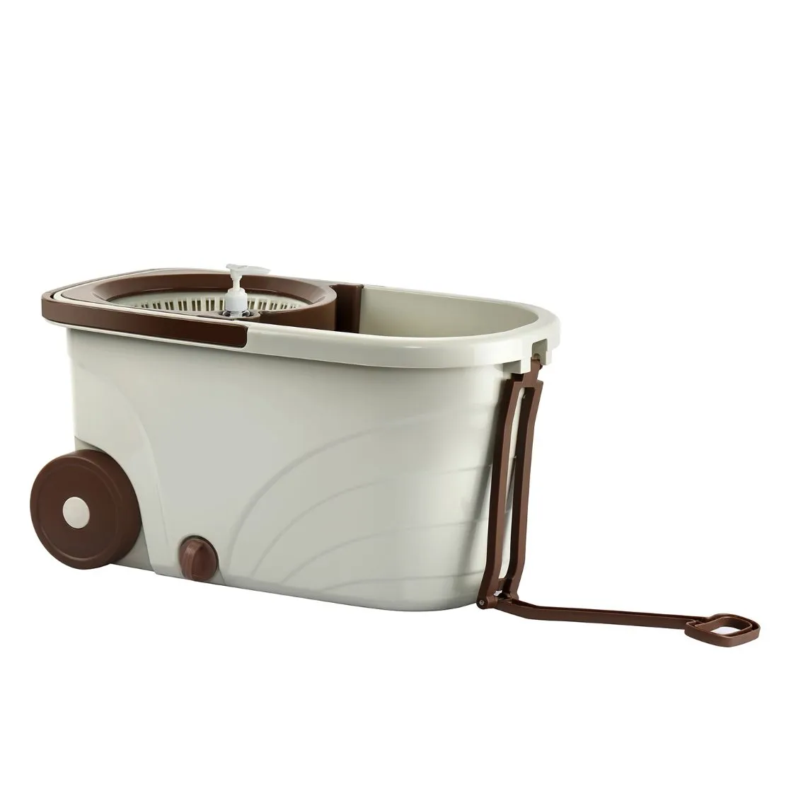 Kleeno Max Clean Deluxe Spin Mop Bucket with Soap Dispenser