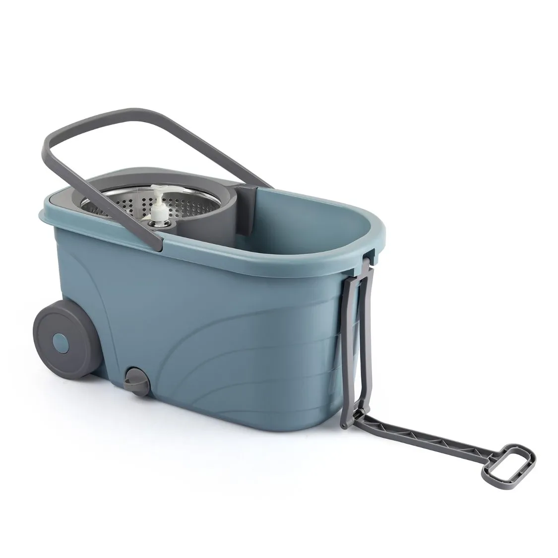 Kleeno Max Clean Deluxe Spin Mop Bucket with Soap Dispenser