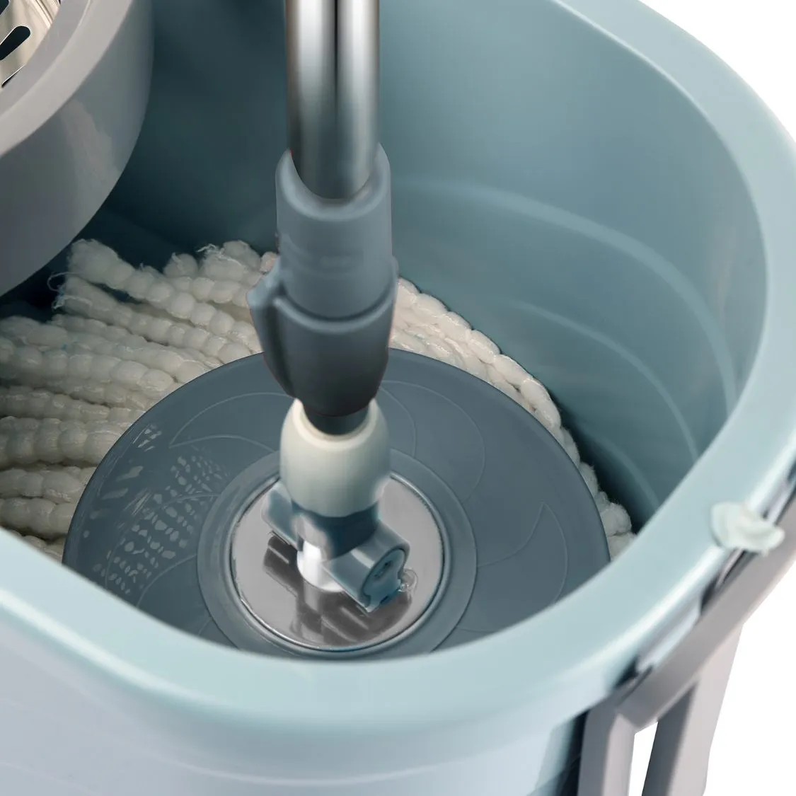 Kleeno Max Clean Deluxe Spin Mop Bucket with Soap Dispenser