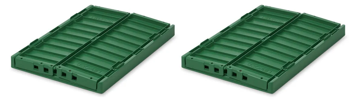 Liewood Weston Storage Box 2 Pack Medium Garden Green