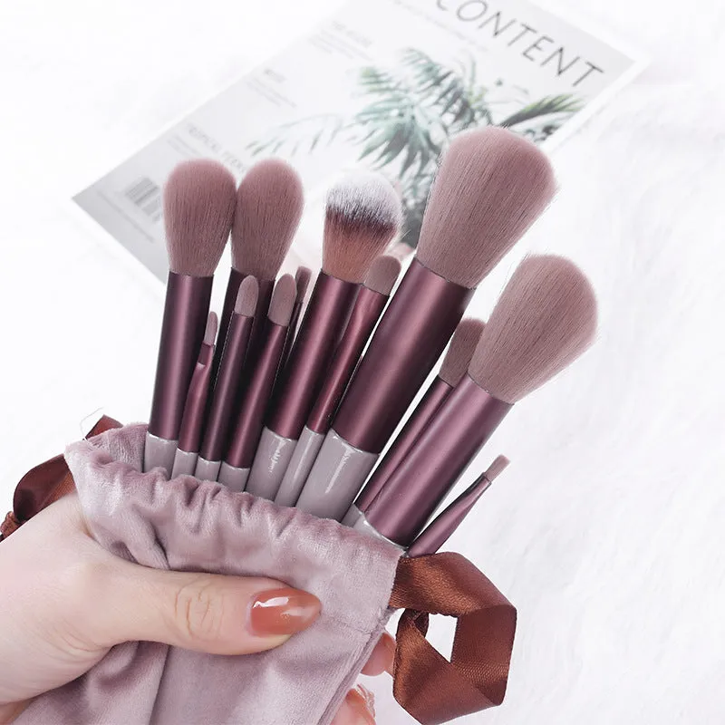 Makeup brush set eye shadow loose powder blush eyebrow brush contour foundation lip brush full set of brushes
