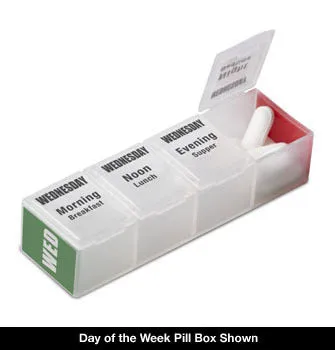 MedCenter Traveler Weekly Pill Organizer