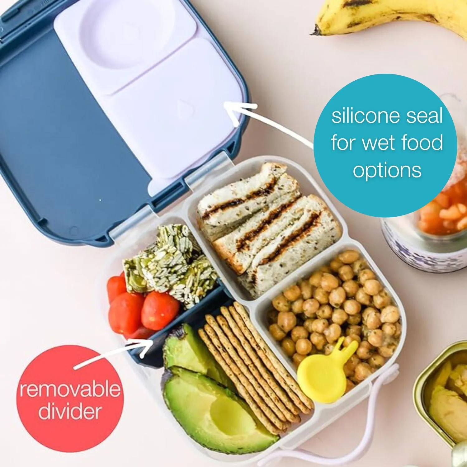 Mini Lunch Box feeling peachy Light Blue