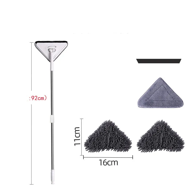 Mop Triangle Head Lengthened And Thick Rod To Clean Glass Ceiling