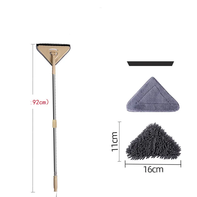 Mop Triangle Head Lengthened And Thick Rod To Clean Glass Ceiling