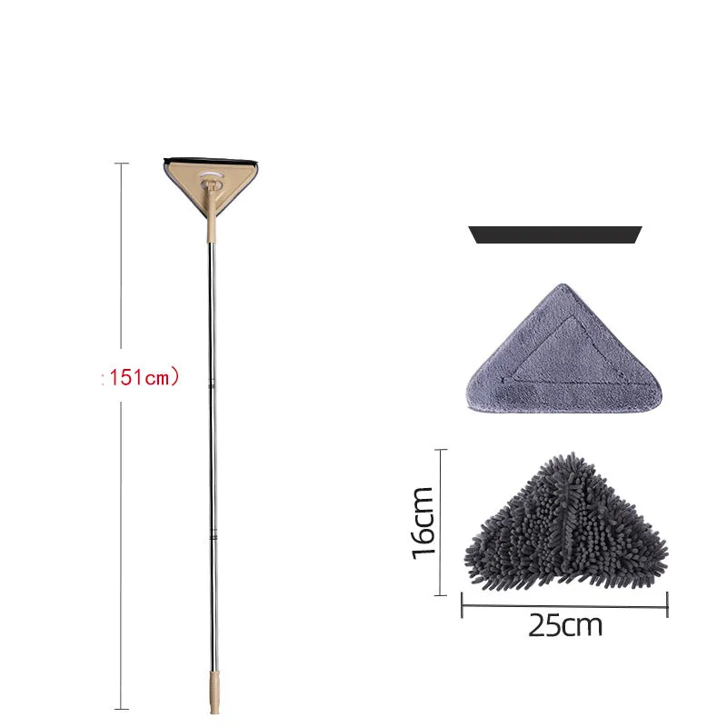 Mop Triangle Head Lengthened And Thick Rod To Clean Glass Ceiling