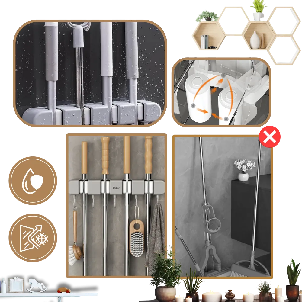 Multifunctional Broom Holder