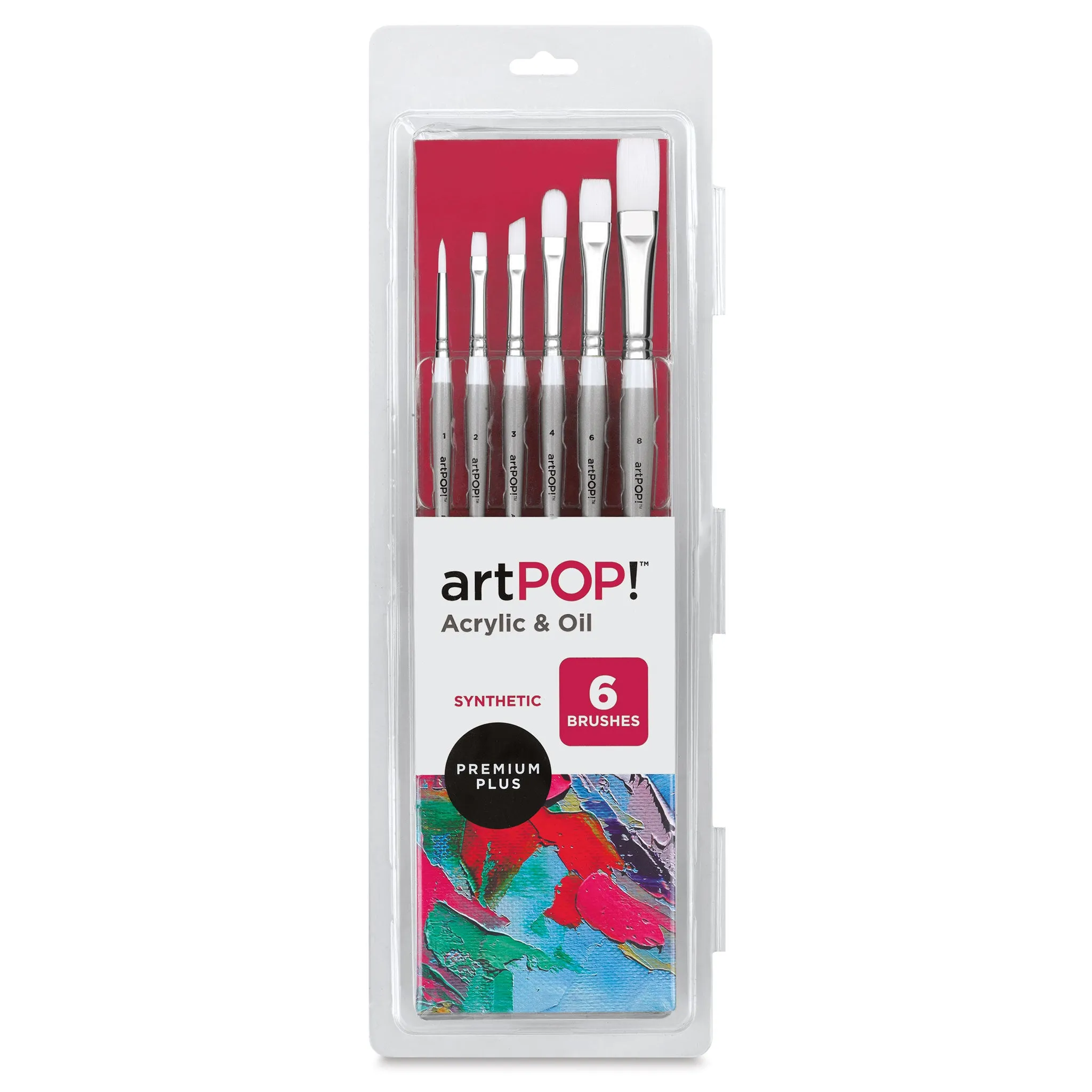 Premium Plus Synthetic Acrylic & Oil Brush Set of 6