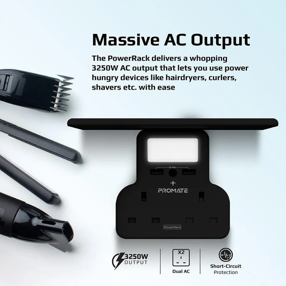 Promate PowerRack 5-in-1 Wall-Mount Charging Station