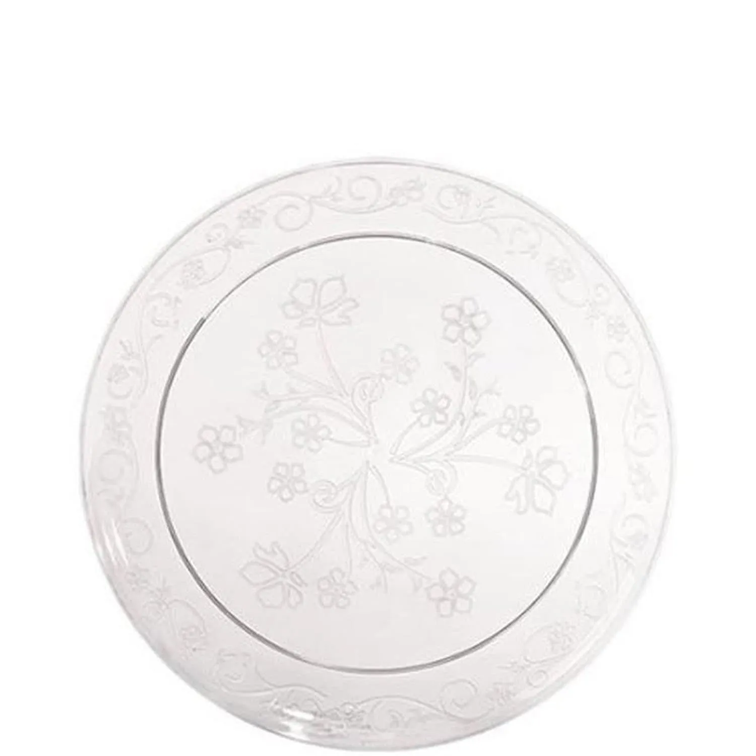 "BULK" D'Vine Plastic Salad Plate Heavyweight Clear 7"