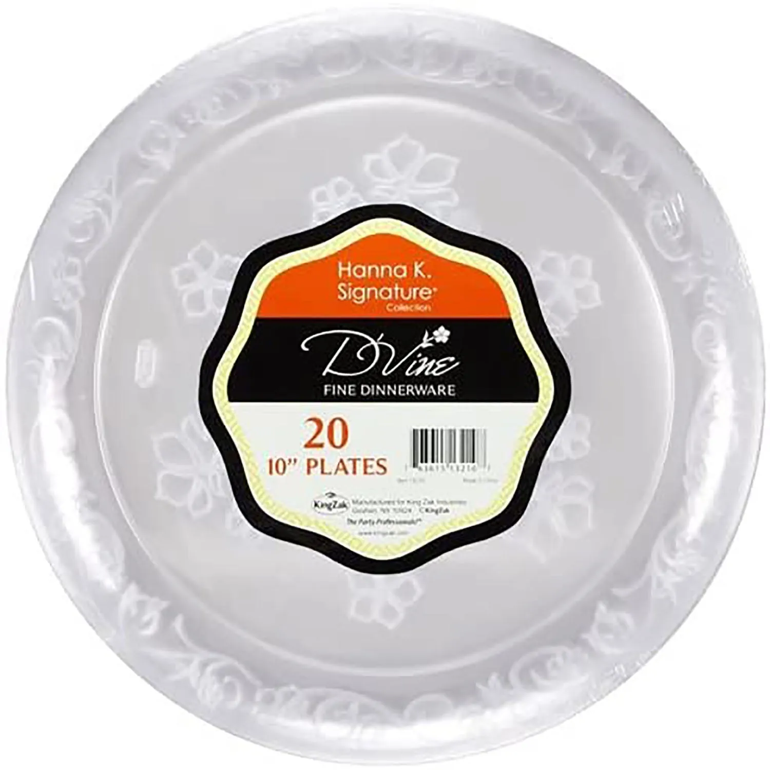 "BULK" D'Vine Plastic Salad Plate Heavyweight Clear 7"